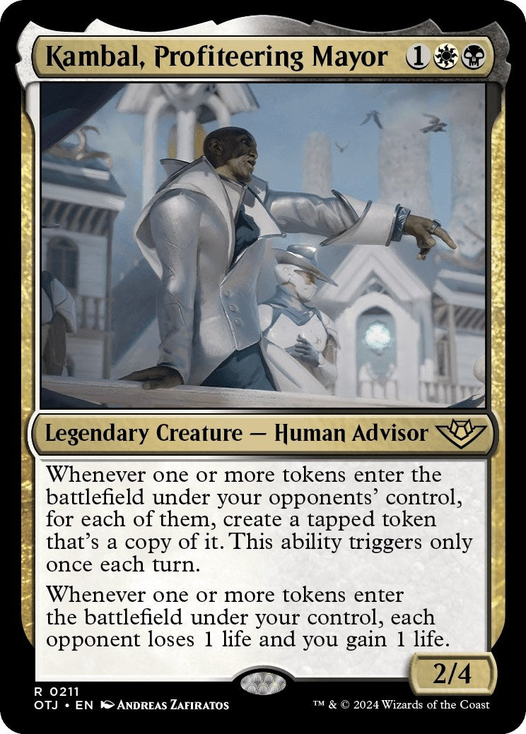 Image for Kambal, Profiteering Mayor (211) (Outlaws of Thunder Junction) (OTJ) - Magic: The Gathering