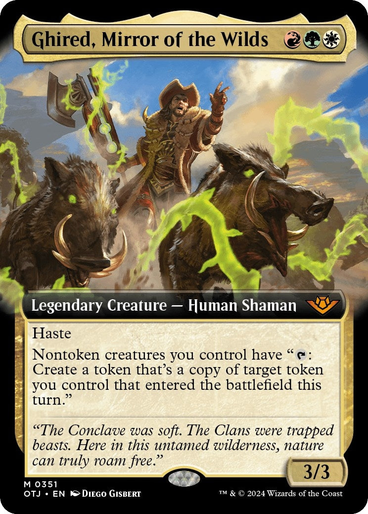 Image for Ghired, Mirror of the Wilds (Extended Art) (351) (Outlaws of Thunder Junction) (OTJ) - Magic: The Gathering