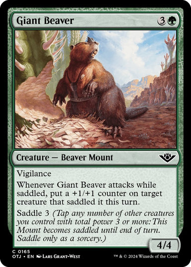 Image for Giant Beaver (165) (Outlaws of Thunder Junction) (OTJ) - Magic: The Gathering