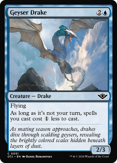 Image for Geyser Drake (51) (Outlaws of Thunder Junction) (OTJ) - Magic: The Gathering