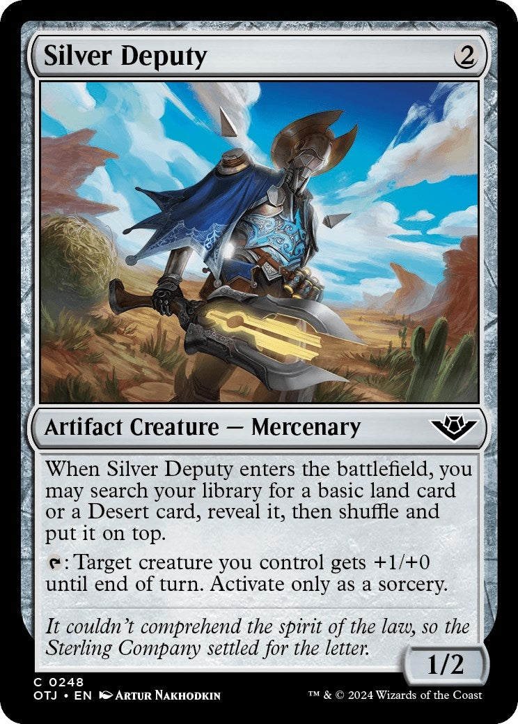 Image for Silver Deputy (248) (Outlaws of Thunder Junction) (OTJ) - Magic: The Gathering