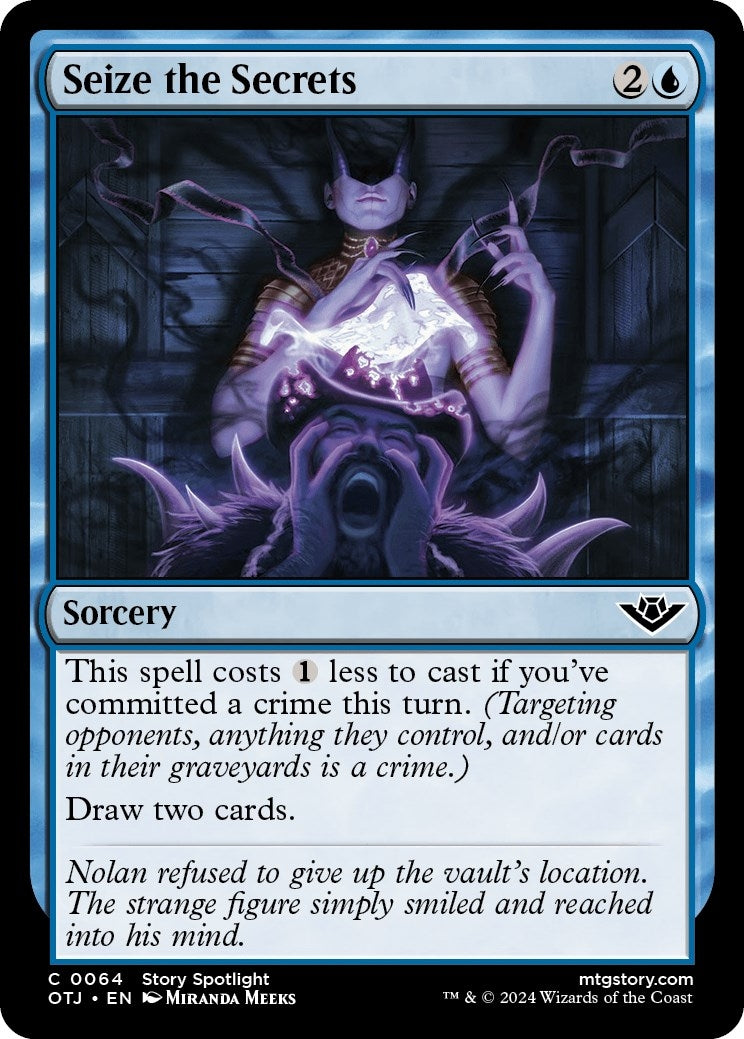 Image for Seize the Secrets (64) (Outlaws of Thunder Junction) (OTJ) - Magic: The Gathering