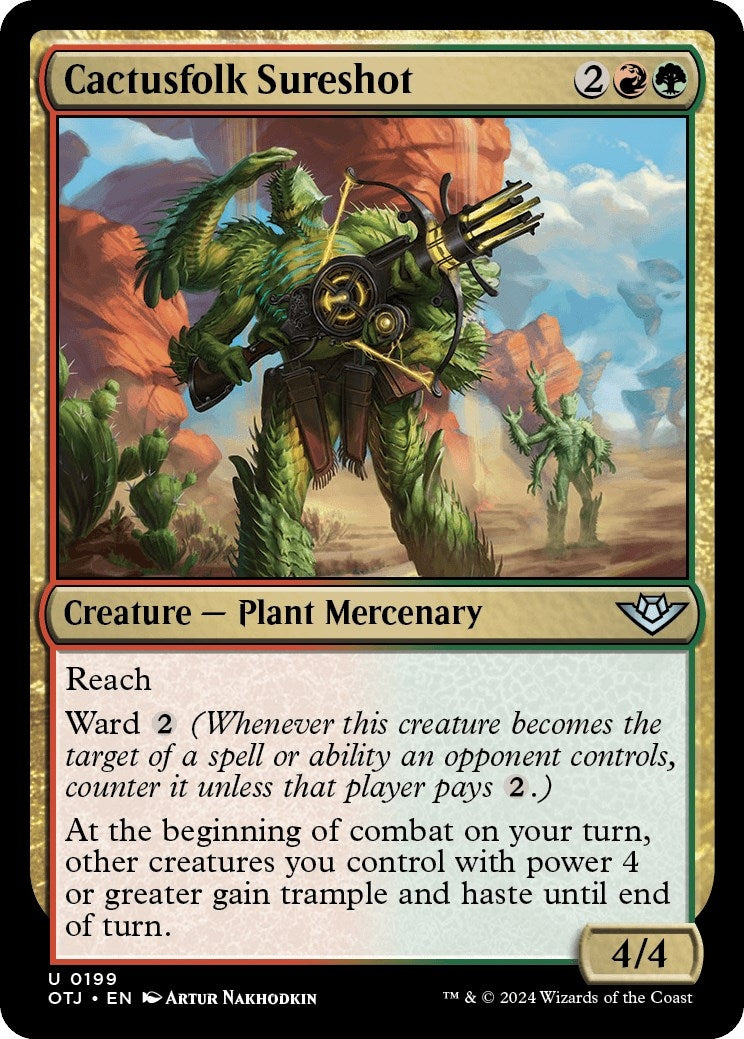 Image for Cactusfolk Sureshot (199) (Outlaws of Thunder Junction) (OTJ) - Magic: The Gathering