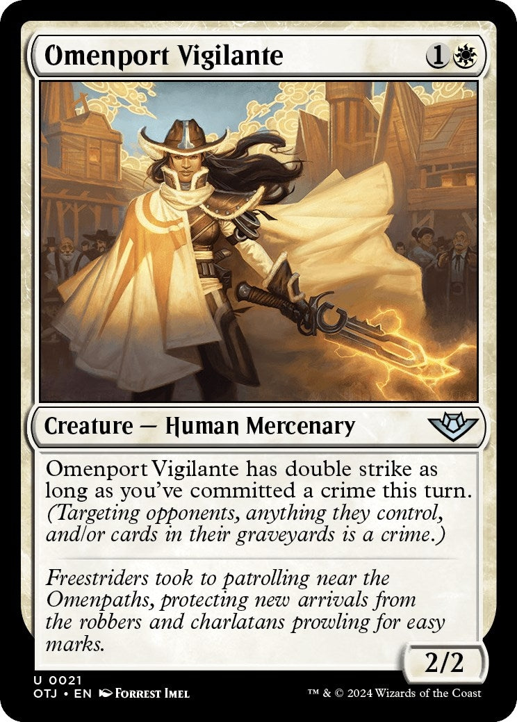 Image for Omenport Vigilante (21) (Outlaws of Thunder Junction) (OTJ) - Magic: The Gathering