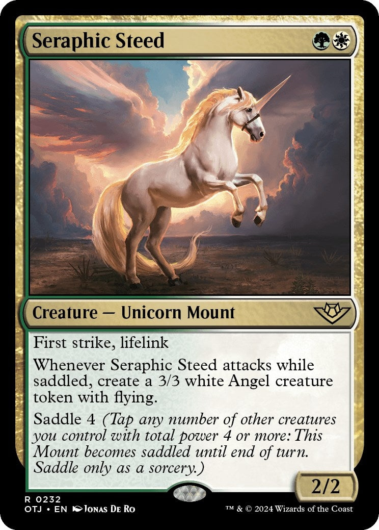 Image for Seraphic Steed (232) (Outlaws of Thunder Junction) (OTJ) - Magic: The Gathering