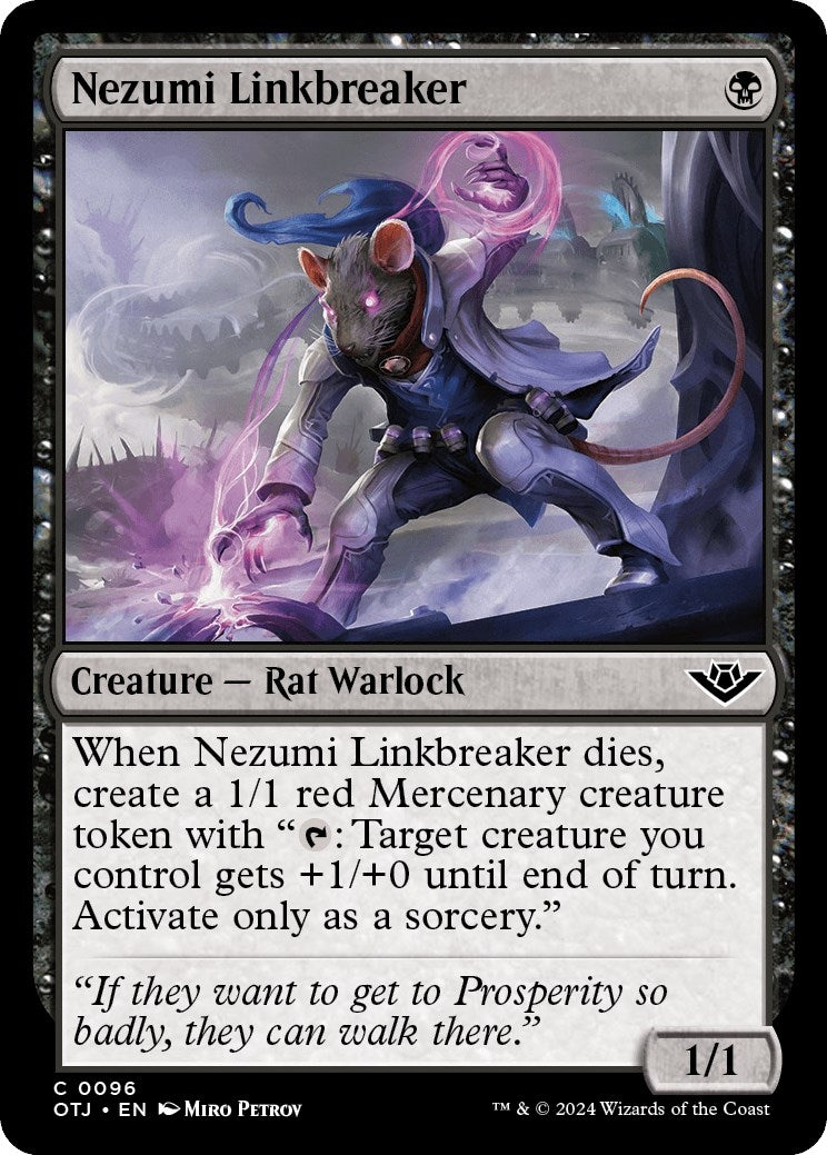 Image for Nezumi Linkbreaker (96) (Outlaws of Thunder Junction) (OTJ) - Magic: The Gathering