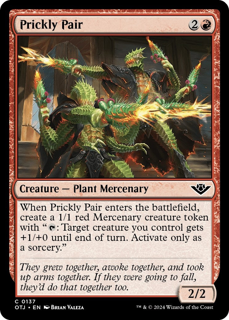 Image for Prickly Pair (137) (Outlaws of Thunder Junction) (OTJ) - Magic: The Gathering