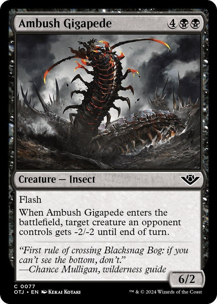 Image for Ambush Gigapede (77) (Outlaws of Thunder Junction) (OTJ) - Magic: The Gathering