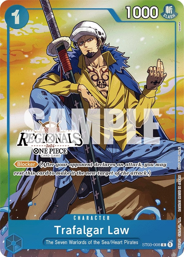 Trafalgar Law (Online Regional 2024 Vol. 2) [Participant] (ST03-008) (One Piece Promotion Cards)