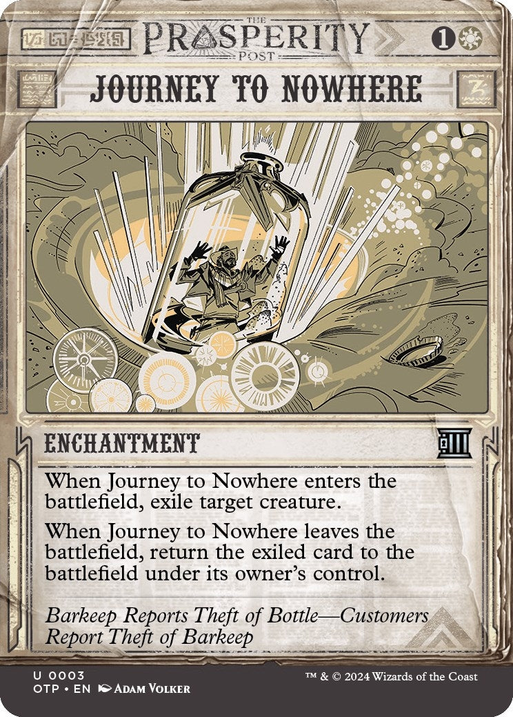 Image for Journey to Nowhere (3) (Outlaws of Thunder Junction: Breaking News) (OTP) - Magic: The Gathering