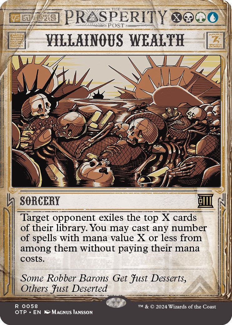 Image for Villainous Wealth (58) (Outlaws of Thunder Junction: Breaking News) (OTP) - Magic: The Gathering