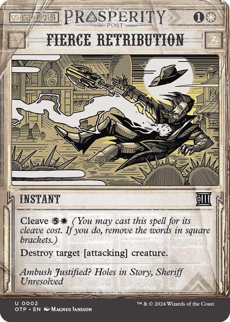 Image for Fierce Retribution (2) (Outlaws of Thunder Junction: Breaking News) (OTP) - Magic: The Gathering