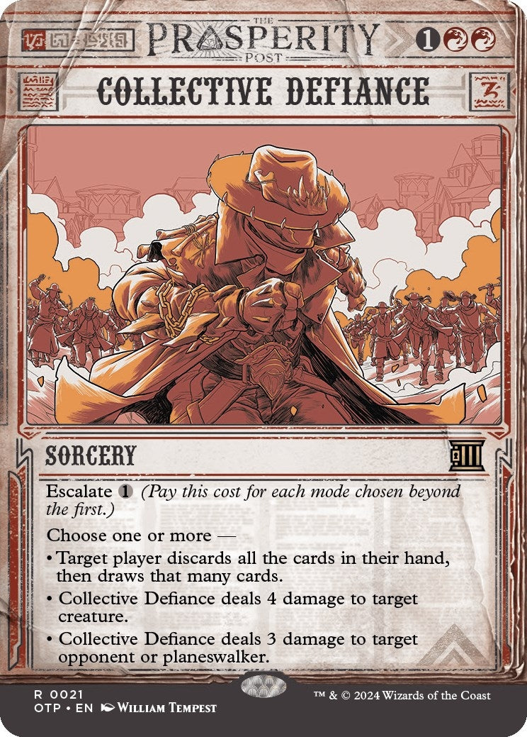 Image for Collective Defiance (21) (Outlaws of Thunder Junction: Breaking News) (OTP) - Magic: The Gathering