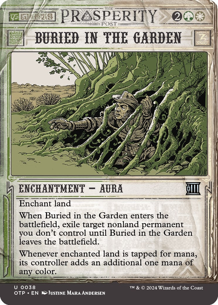 Image for Buried in the Garden (38) (Outlaws of Thunder Junction: Breaking News) (OTP) - Magic: The Gathering