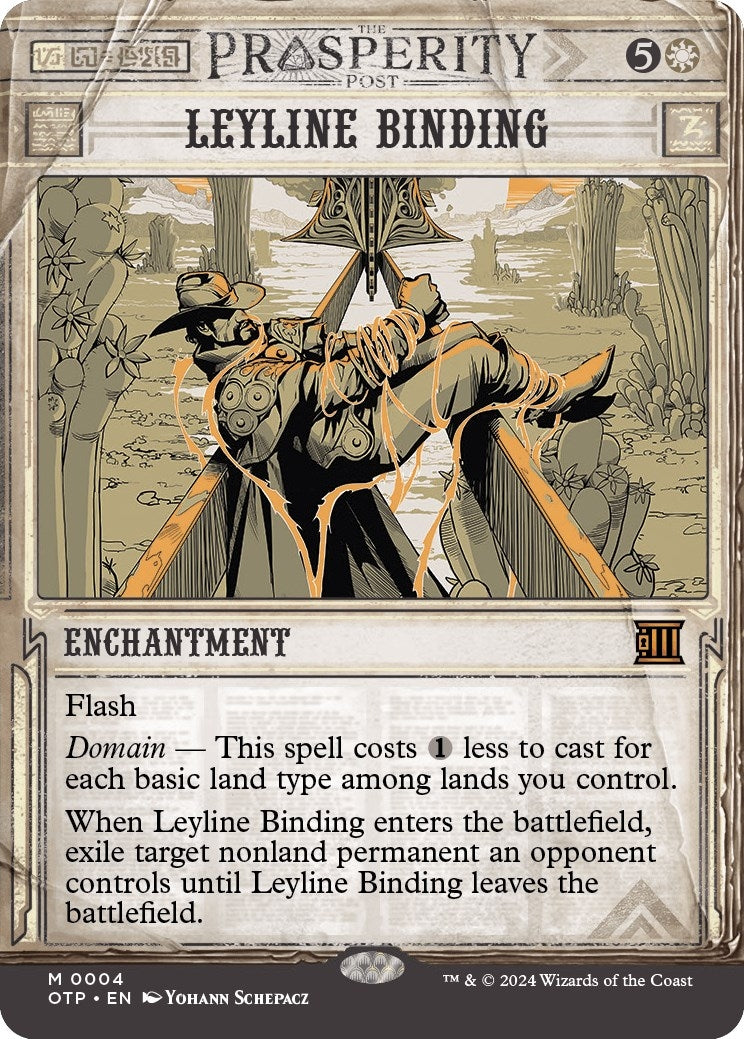 Image for Leyline Binding (4) (Outlaws of Thunder Junction: Breaking News) (OTP) - Magic: The Gathering
