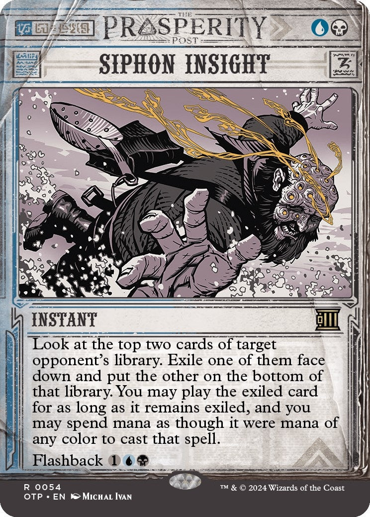 Image for Siphon Insight (54) (Outlaws of Thunder Junction: Breaking News) (OTP) - Magic: The Gathering