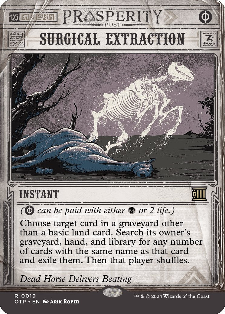 Image for Surgical Extraction (19) (Outlaws of Thunder Junction: Breaking News) (OTP) - Magic: The Gathering