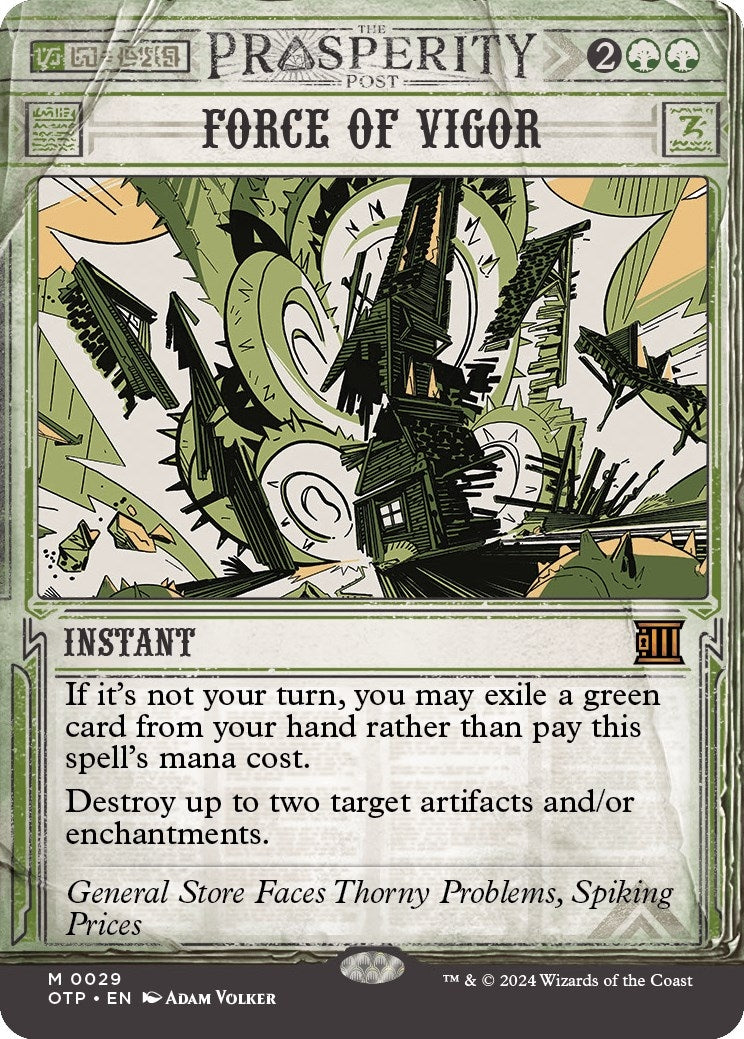 Image for Force of Vigor (29) (Outlaws of Thunder Junction: Breaking News) (OTP) - Magic: The Gathering