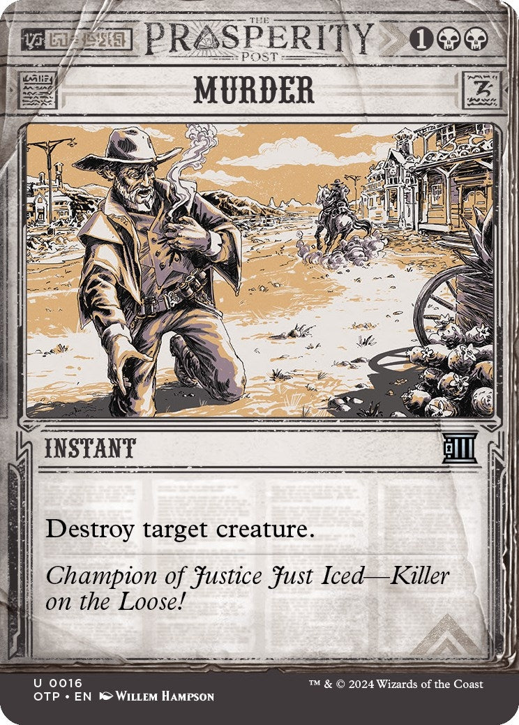 Image for Murder (16) (Outlaws of Thunder Junction: Breaking News) (OTP) - Magic: The Gathering