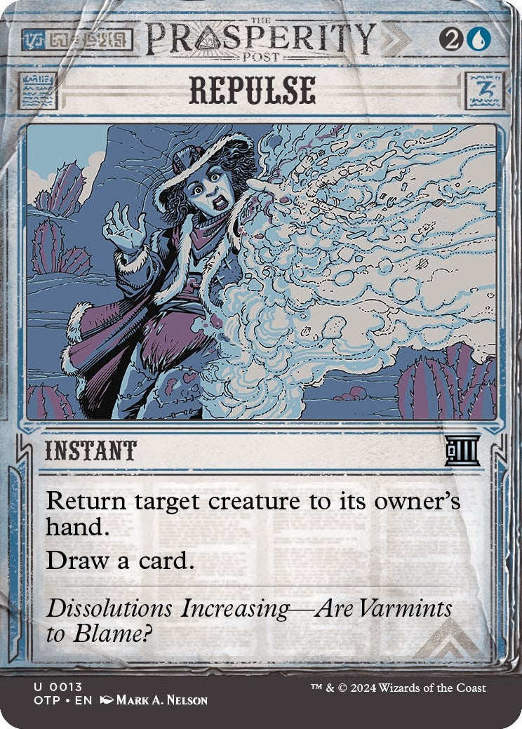 Image for Repulse (13) (Outlaws of Thunder Junction: Breaking News) (OTP) - Magic: The Gathering