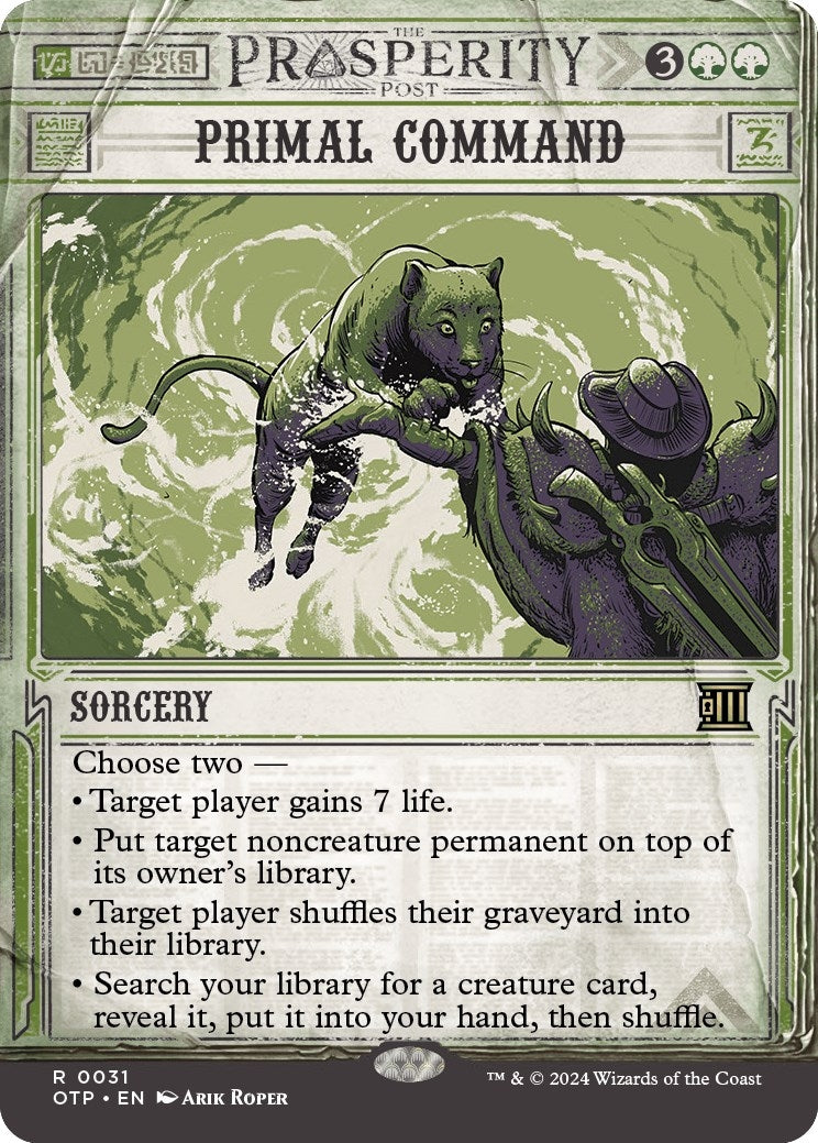 Image for Primal Command (31) (Outlaws of Thunder Junction: Breaking News) (OTP) - Magic: The Gathering
