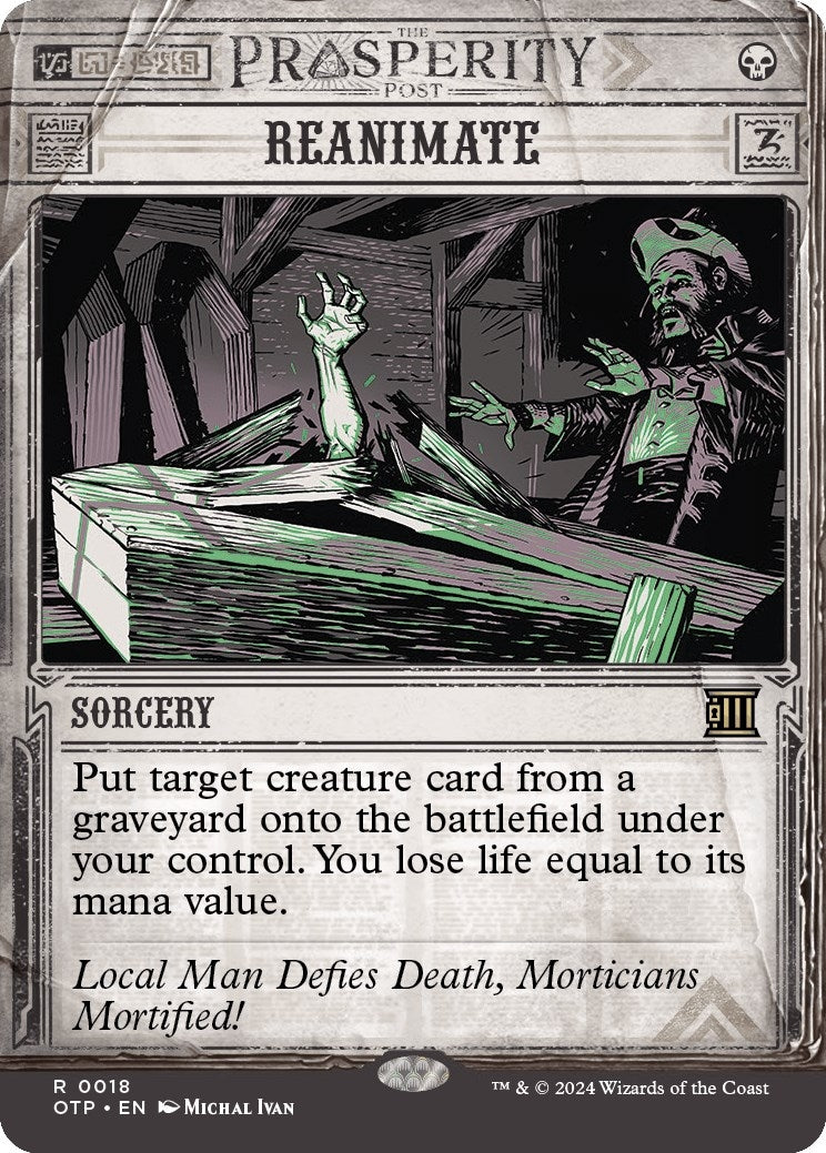 Image for Reanimate (18) (Outlaws of Thunder Junction: Breaking News) (OTP) - Magic: The Gathering
