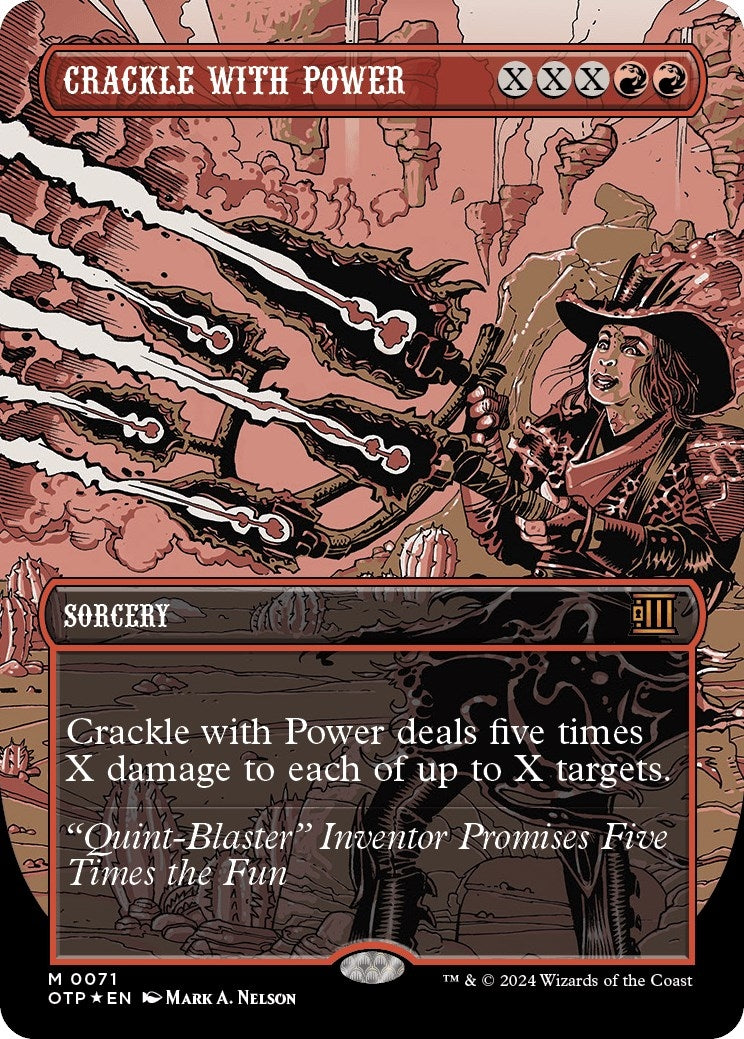 Image for Crackle with Power (Textured Foil) (71) (Outlaws of Thunder Junction: Breaking News) (OTP) - Magic: The Gathering