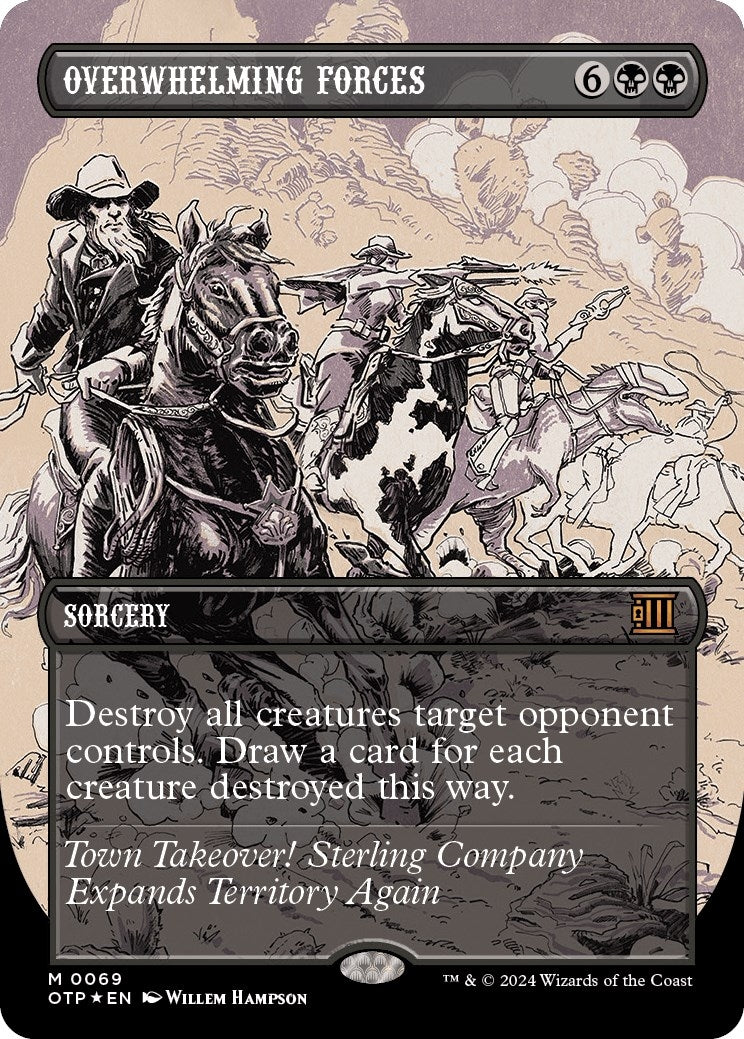 Image for Overwhelming Forces (Textured Foil) (69) (Outlaws of Thunder Junction: Breaking News) (OTP) - Magic: The Gathering