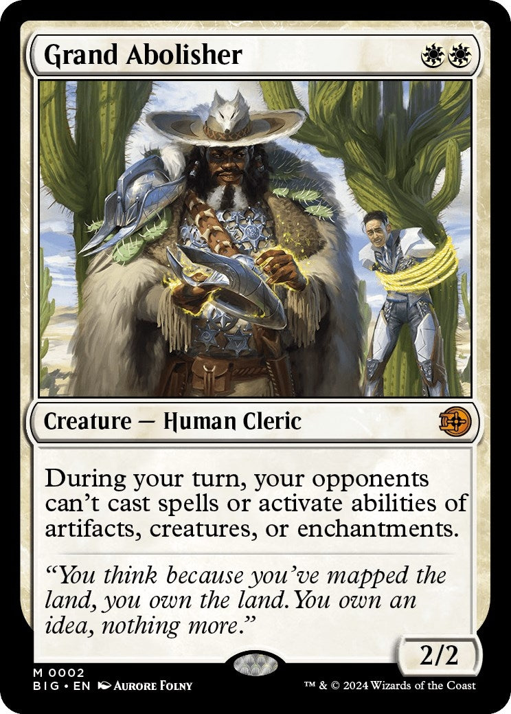 Image for Grand Abolisher (2) (Outlaws of Thunder Junction: The Big Score) (BIG) - Magic: The Gathering
