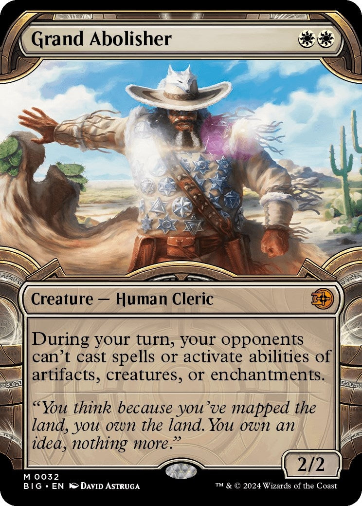 Image for Grand Abolisher (Showcase) (32) (Outlaws of Thunder Junction: The Big Score) (BIG) - Magic: The Gathering