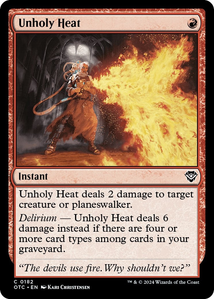 Image for Unholy Heat (182) - Magic: The Gathering