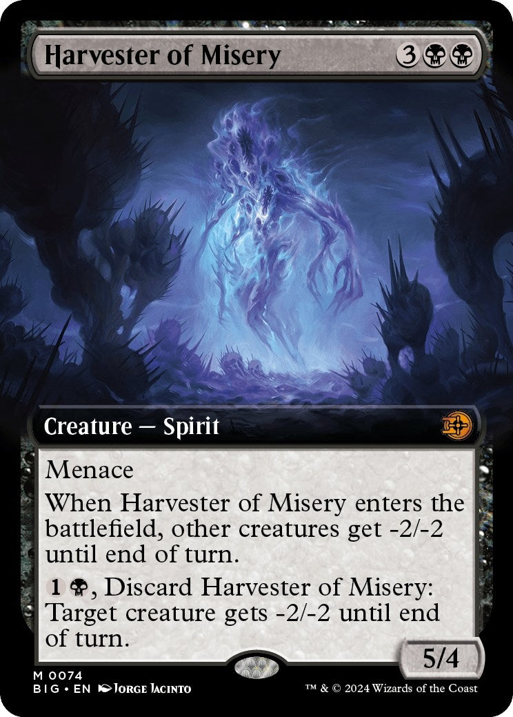 Image for Harvester of Misery (Extended Art) (74) (Outlaws of Thunder Junction: The Big Score) (BIG) - Magic: The Gathering