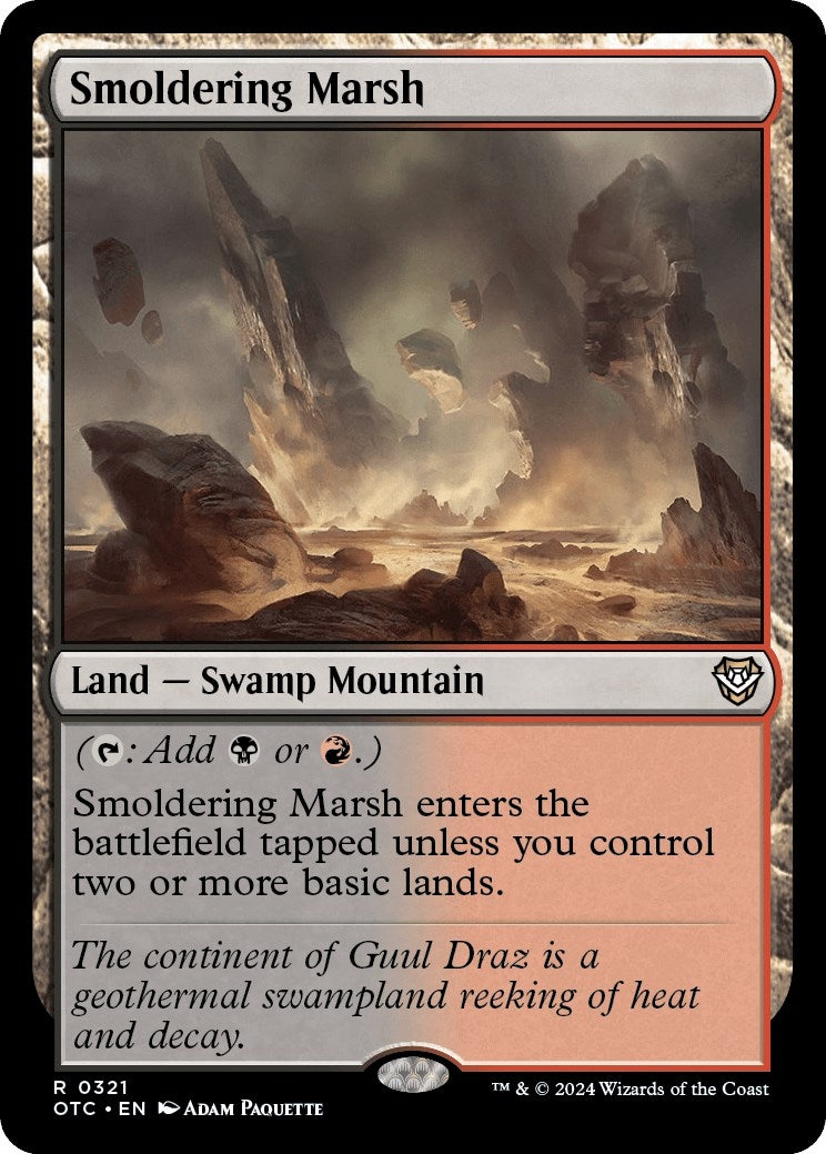 Image for Smoldering Marsh (321) - Magic: The Gathering