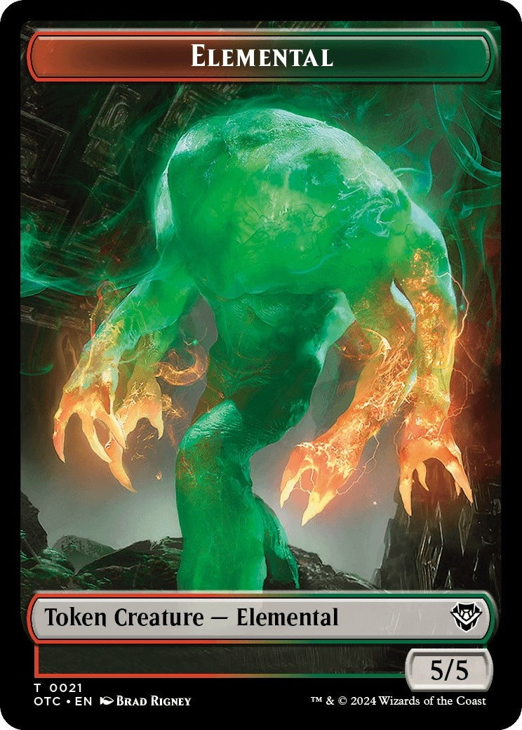 Image for Elemental (0021) // Angel Double-Sided Token (21 // 3) - Magic: The Gathering