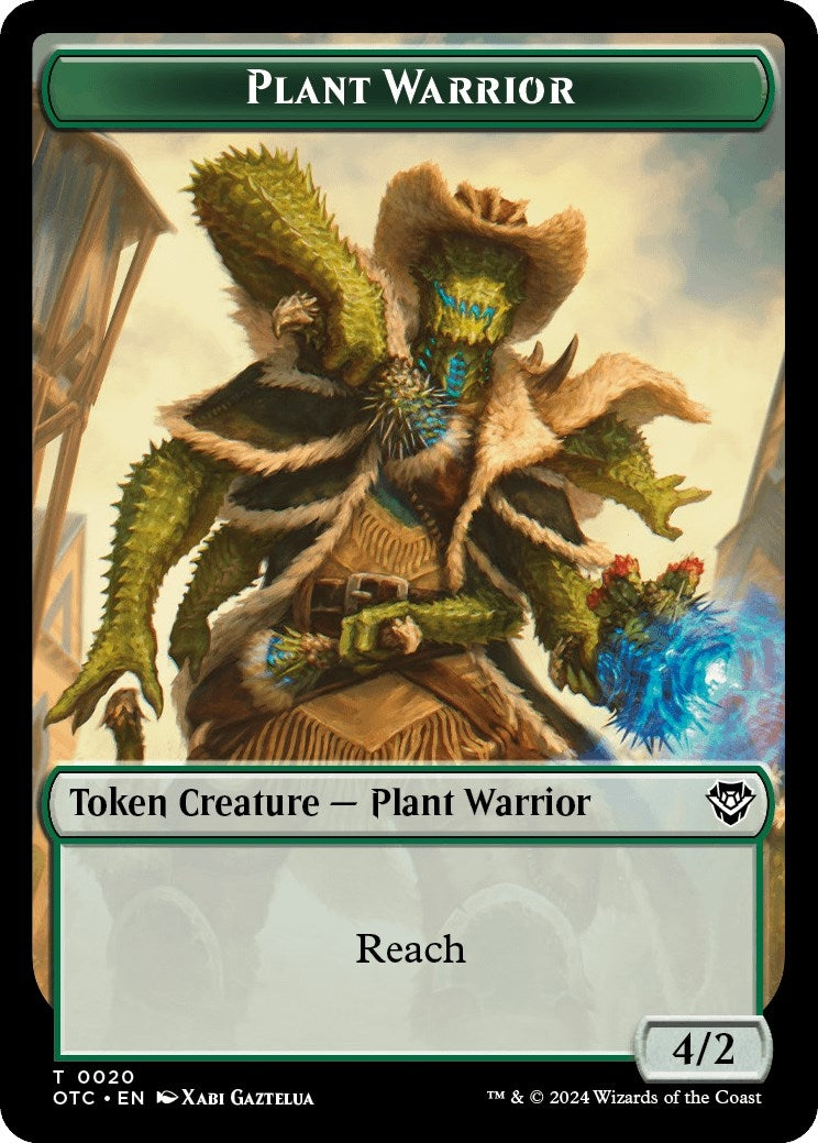 Image for Plant Warrior // Plant Double-Sided Token (20 // 19) - Magic: The Gathering