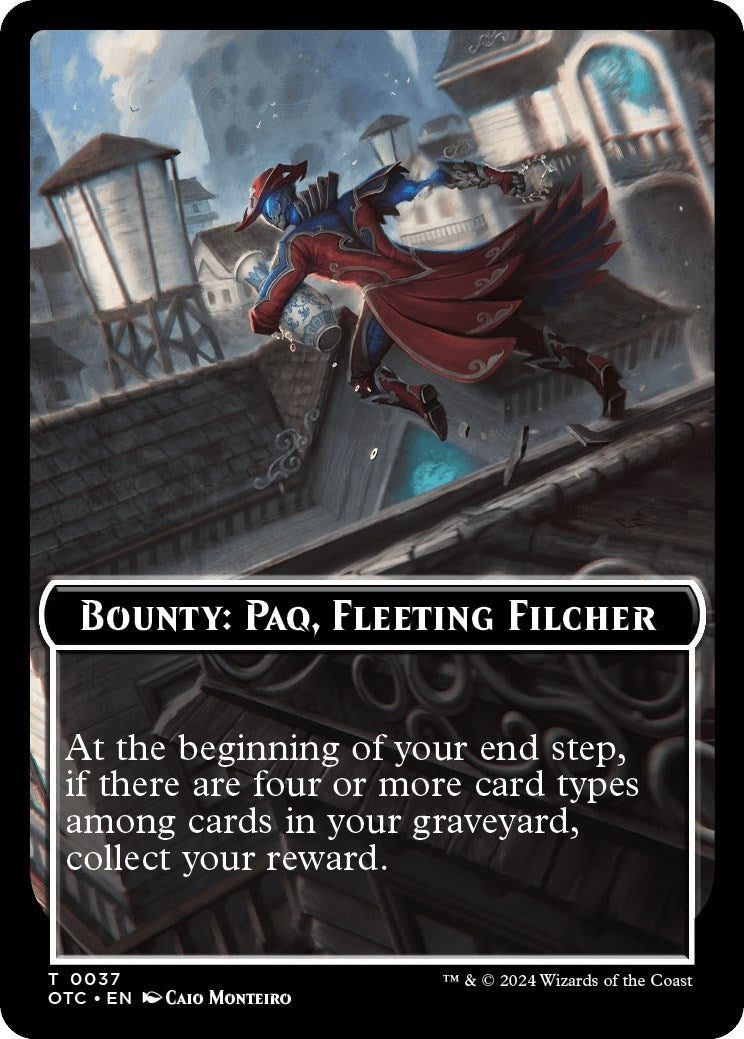 Image for Bounty: Paq, Fleeting Filcher // Bounty Rules Double-Sided Token (37) - Magic: The Gathering