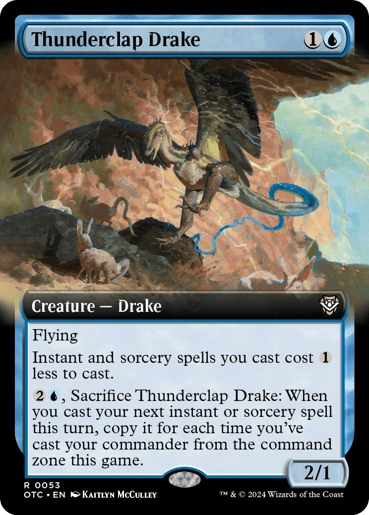 Image for Thunderclap Drake (Extended Art) (53) - Magic: The Gathering