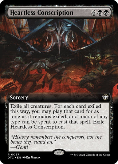 Image for Heartless Conscription (Extended Art) (57) - Magic: The Gathering
