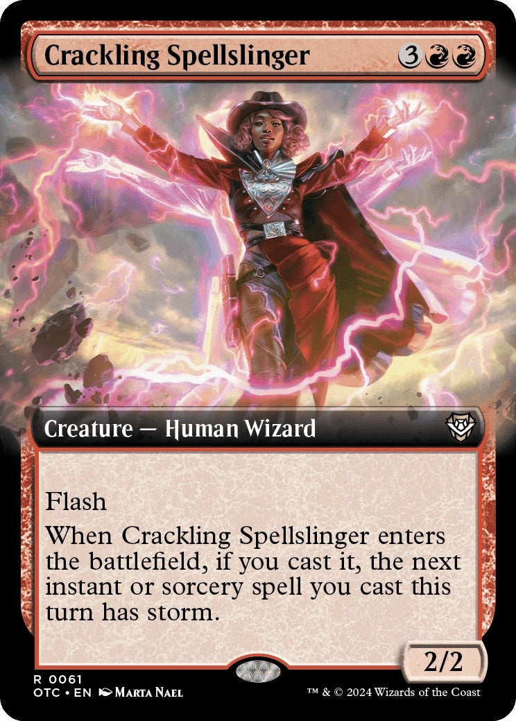 Image for Crackling Spellslinger (Extended Art) (61) - Magic: The Gathering