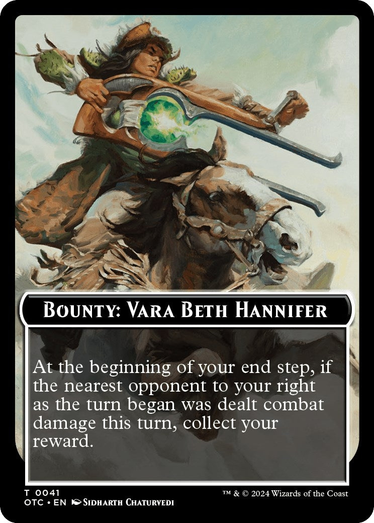 Image for Bounty: Vara Beth Hannifer // Bounty Rules Double-Sided Token (41) - Magic: The Gathering