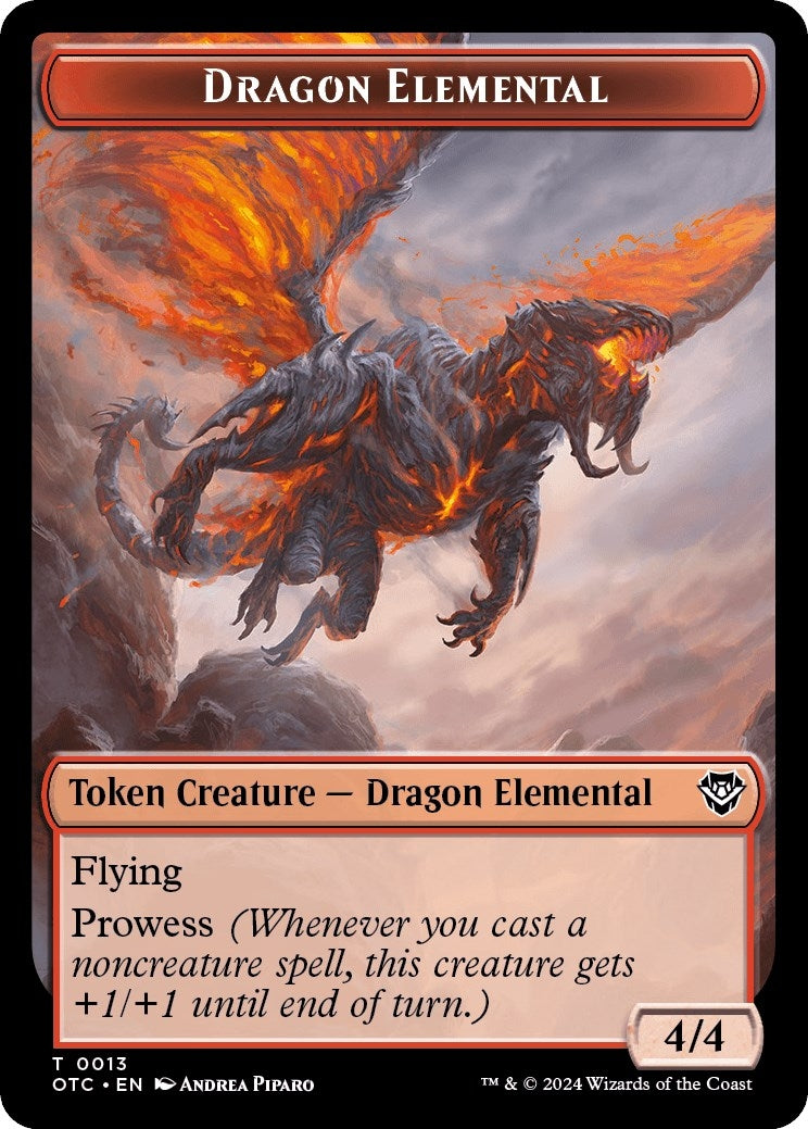 Image for Dragon Elemental // Treasure Double-Sided Token (13 // 18) - Magic: The Gathering