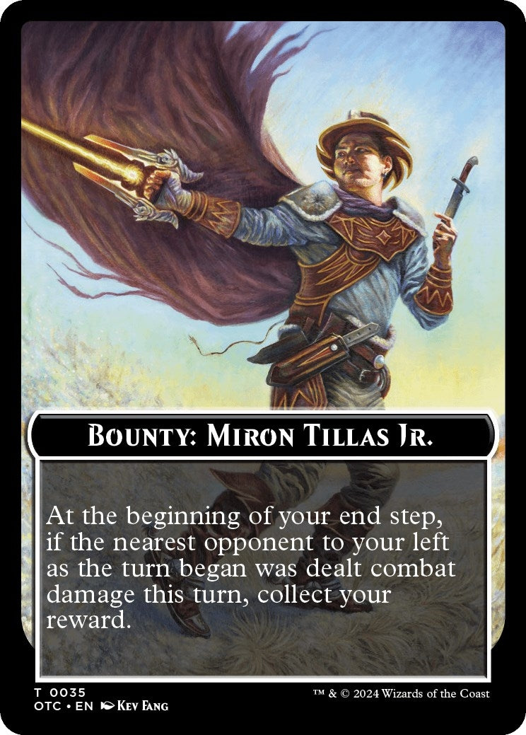 Image for Bounty: Miron Tillas Jr. // Bounty Rules Double-Sided Token (35) - Magic: The Gathering