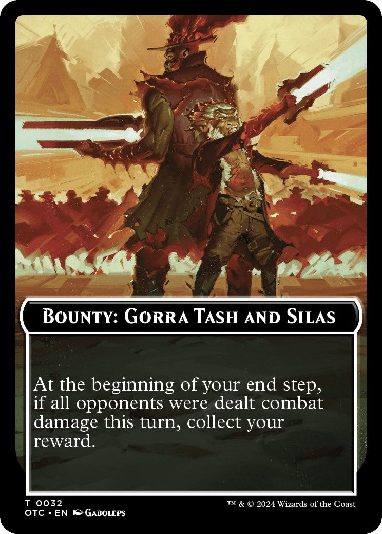 Image for Bounty: Gorra Tash and Silas // Bounty Rules Double-Sided Token (32) - Magic: The Gathering