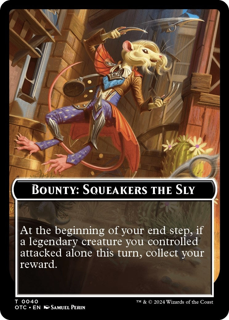 Image for Bounty: Squeakers the Sly // Bounty Rules Double-Sided Token (40) - Magic: The Gathering