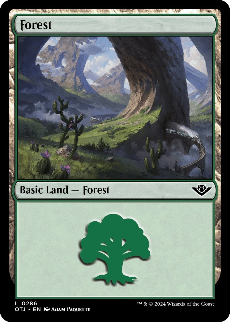 Image for Forest (0286) (286) (Outlaws of Thunder Junction) (OTJ) - Magic: The Gathering