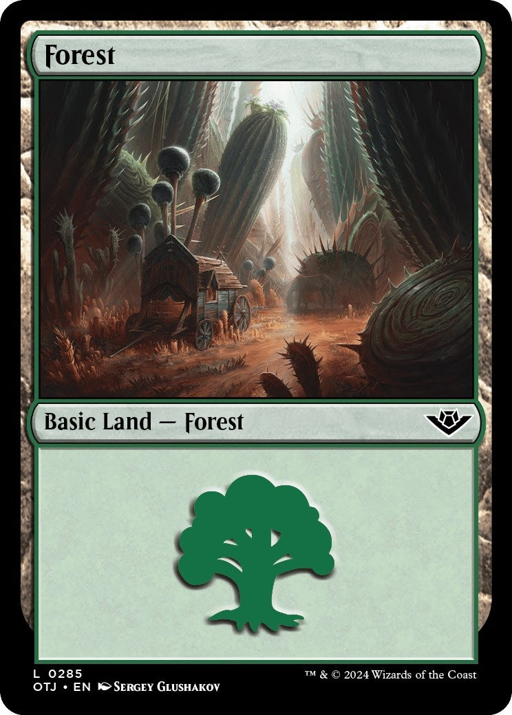 Image for Forest (0285) (285) (Outlaws of Thunder Junction) (OTJ) - Magic: The Gathering