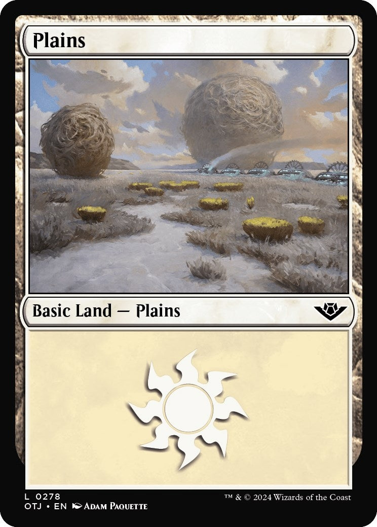Image for Plains (0278) (278) (Outlaws of Thunder Junction) (OTJ) - Magic: The Gathering