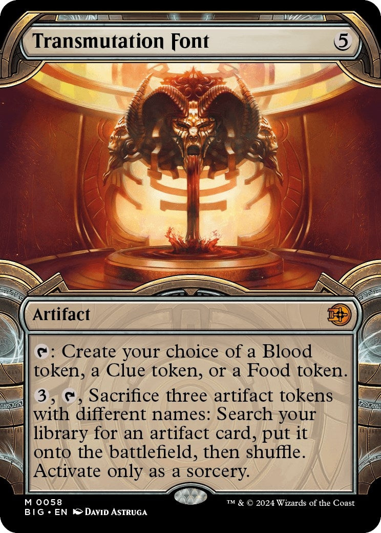 Image for Transmutation Font (Showcase) (58) (Outlaws of Thunder Junction: The Big Score) (BIG) - Magic: The Gathering