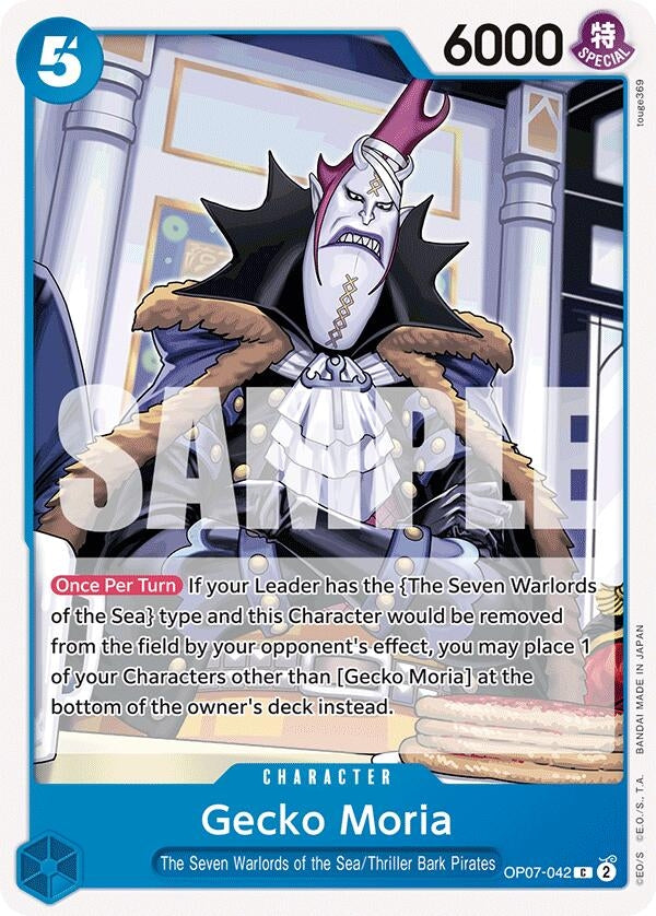 Image for Gecko Moria (042) (OP07-042) (500 Years in the Future) - One Piece Card Game