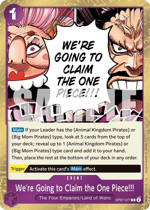 Image for We're Going to Claim the One Piece!!! (OP07-077) (500 Years in the Future) - One Piece Card Game